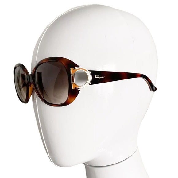 Ferragamo Sunglasses Tortoise Sunnies Oversized - Picture 2 of 8